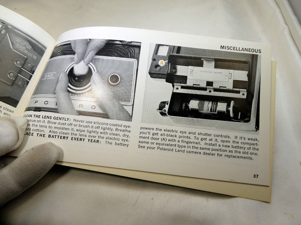 Polaroid Automatic 240 land Camera  instructions English
