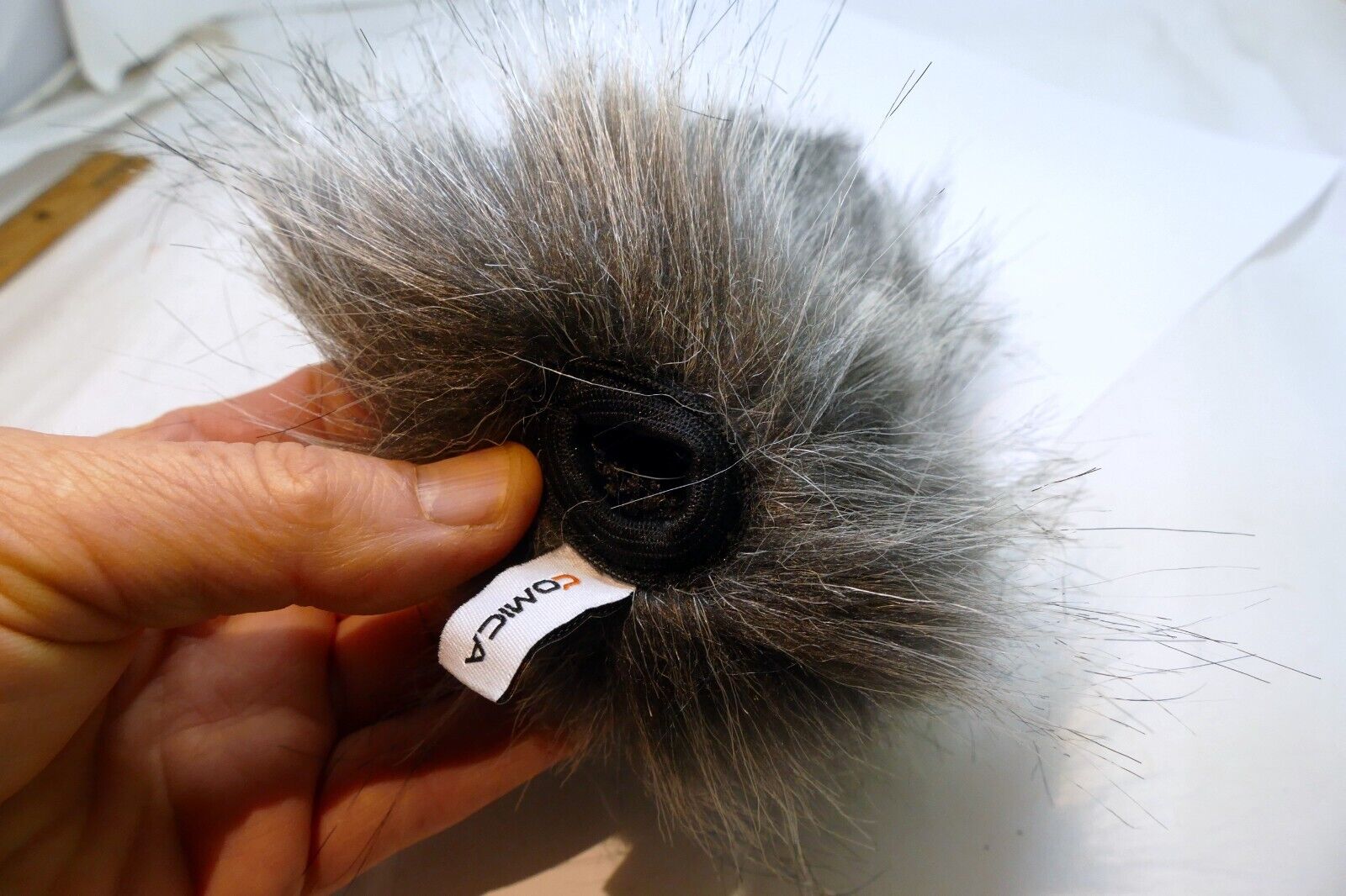 Comica 7" long Fur windshield Muff Blimp Cover Hole 35-40mm