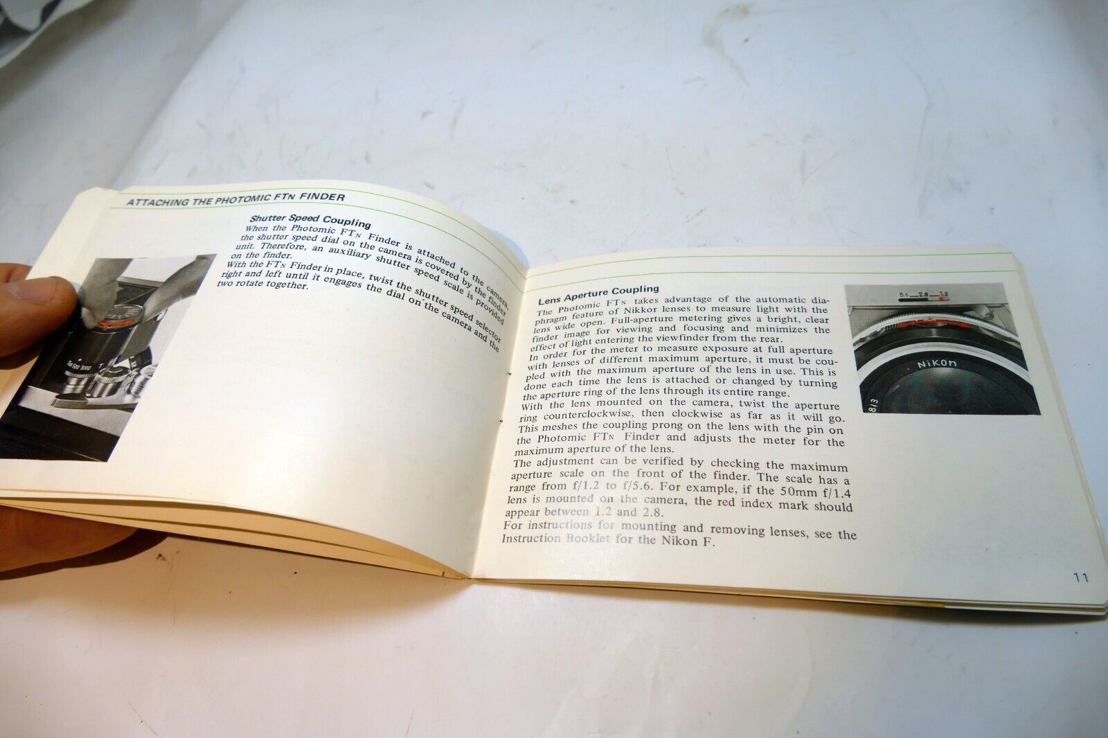 Nikon F FTN Photomic finder Metered Prism Instructions manual guide English EN