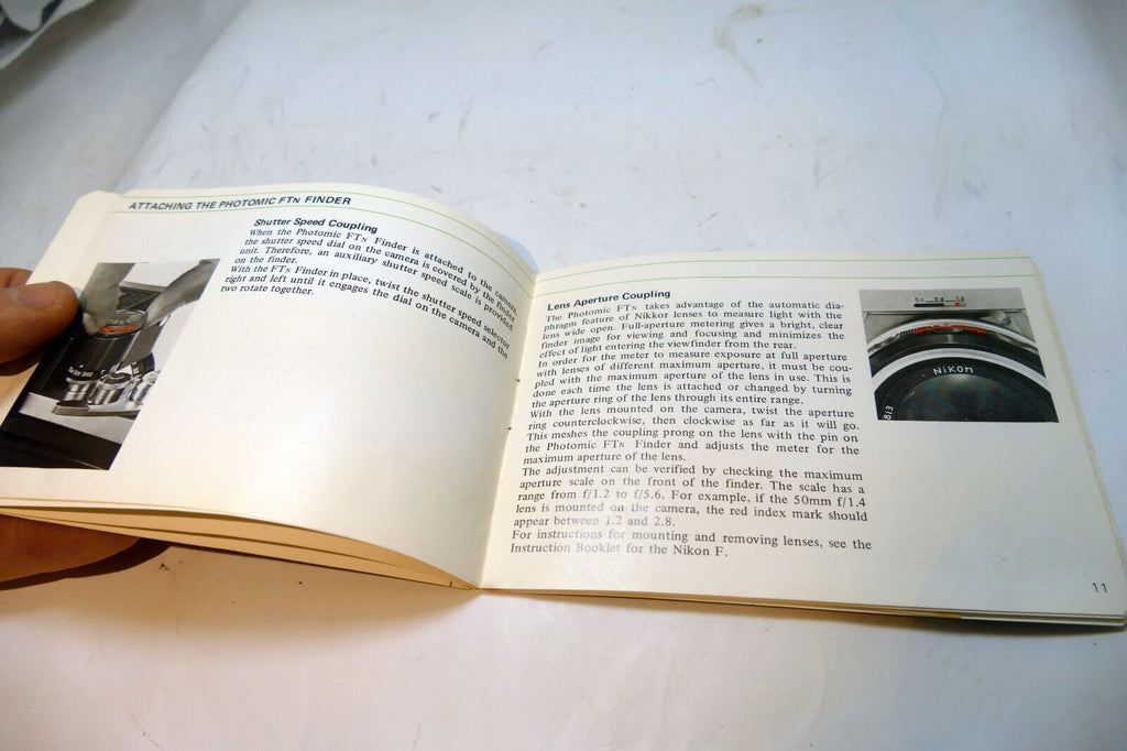 Nikon F FTN Photomic finder Metered Prism Instructions manual guide English EN