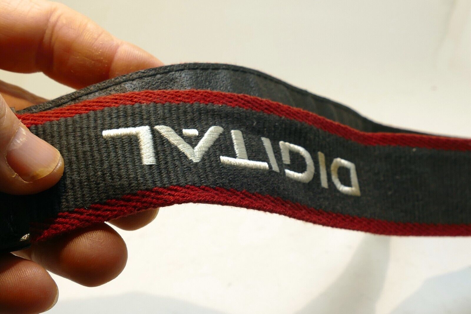 Canon Digital Red-Gray-Silver Logo Camera Neck Strap - genuine original OEM