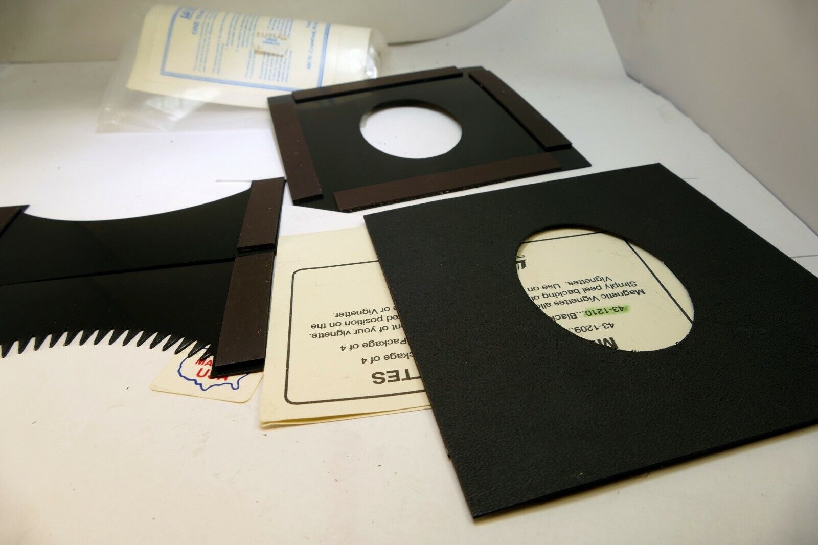 Lindahl Vignette set of four Magnetic Black Masks 5X5" for Bellow Shades 