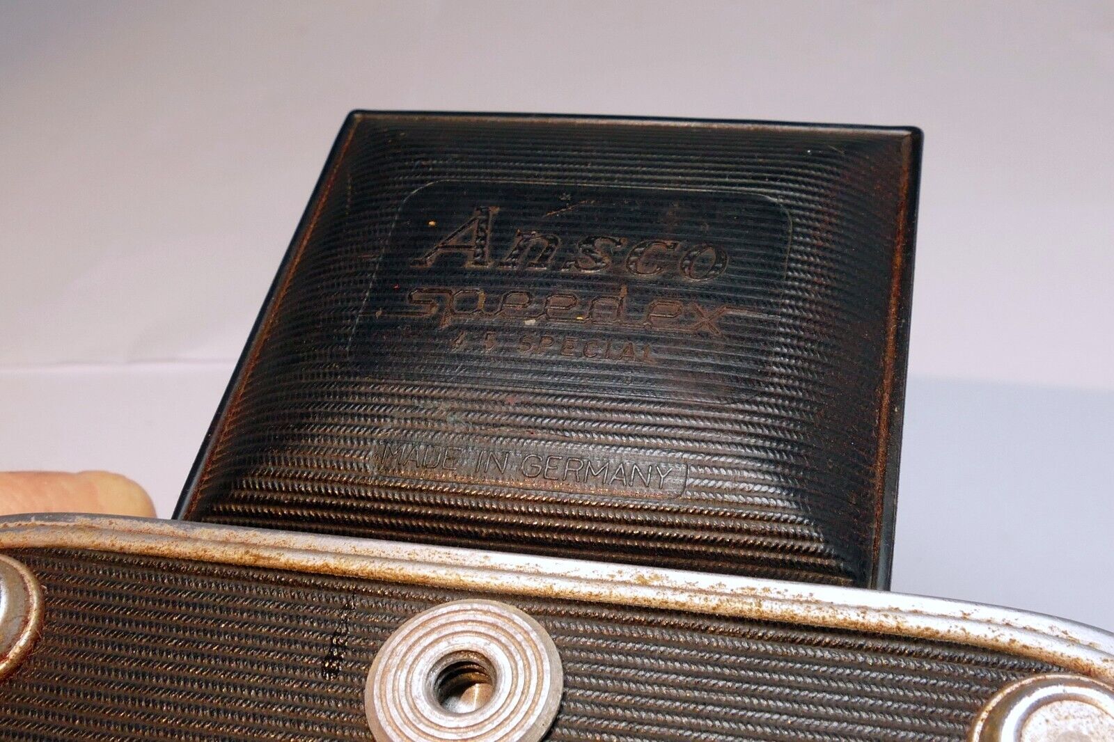 Agfa-Ansco Speedex Special Folding Camera With 85mm f/4.5 Apotar Lens 4X5 medium