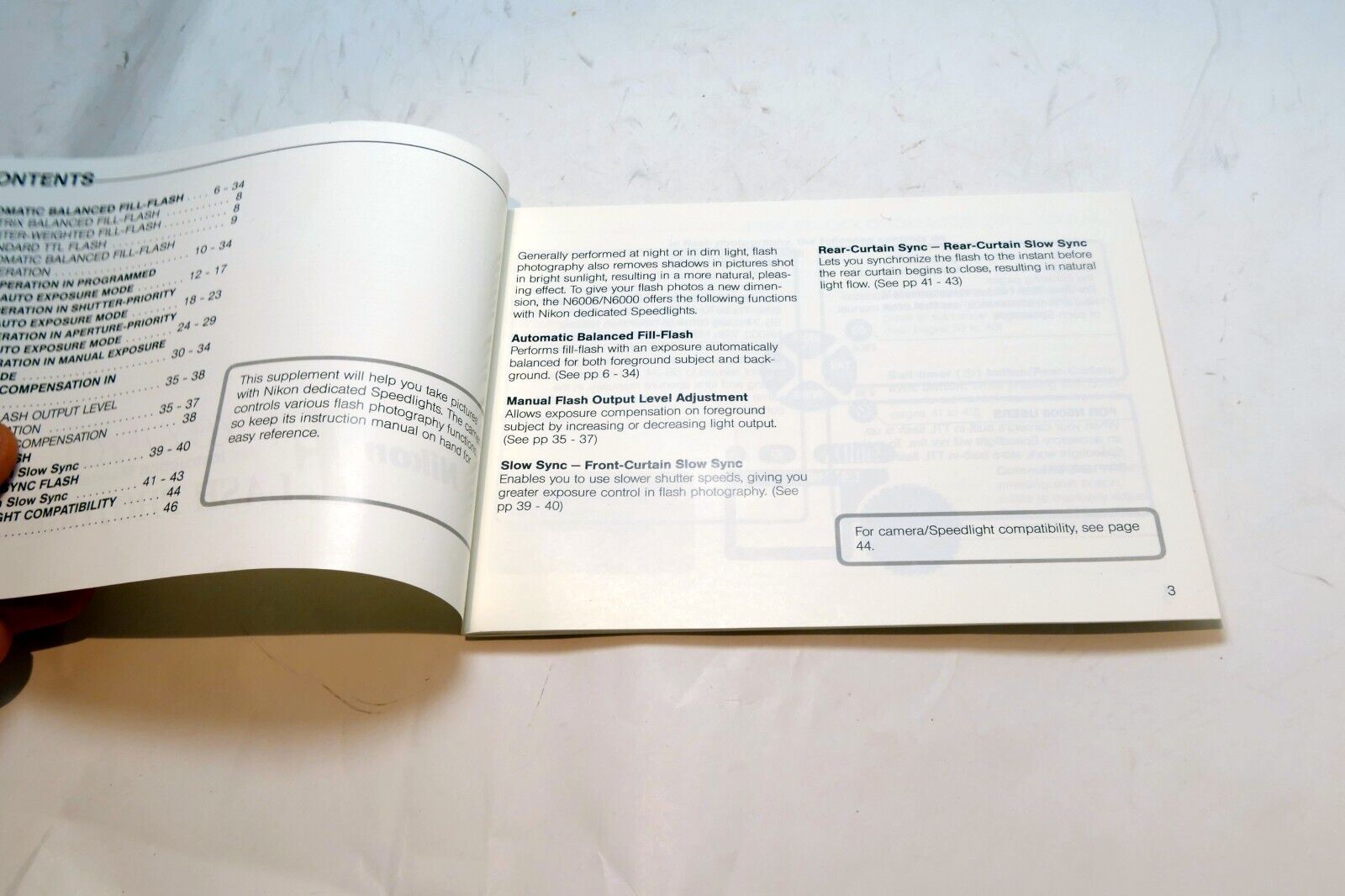 Nikon F N6006 Speedlight Flash Photography Instruction manual