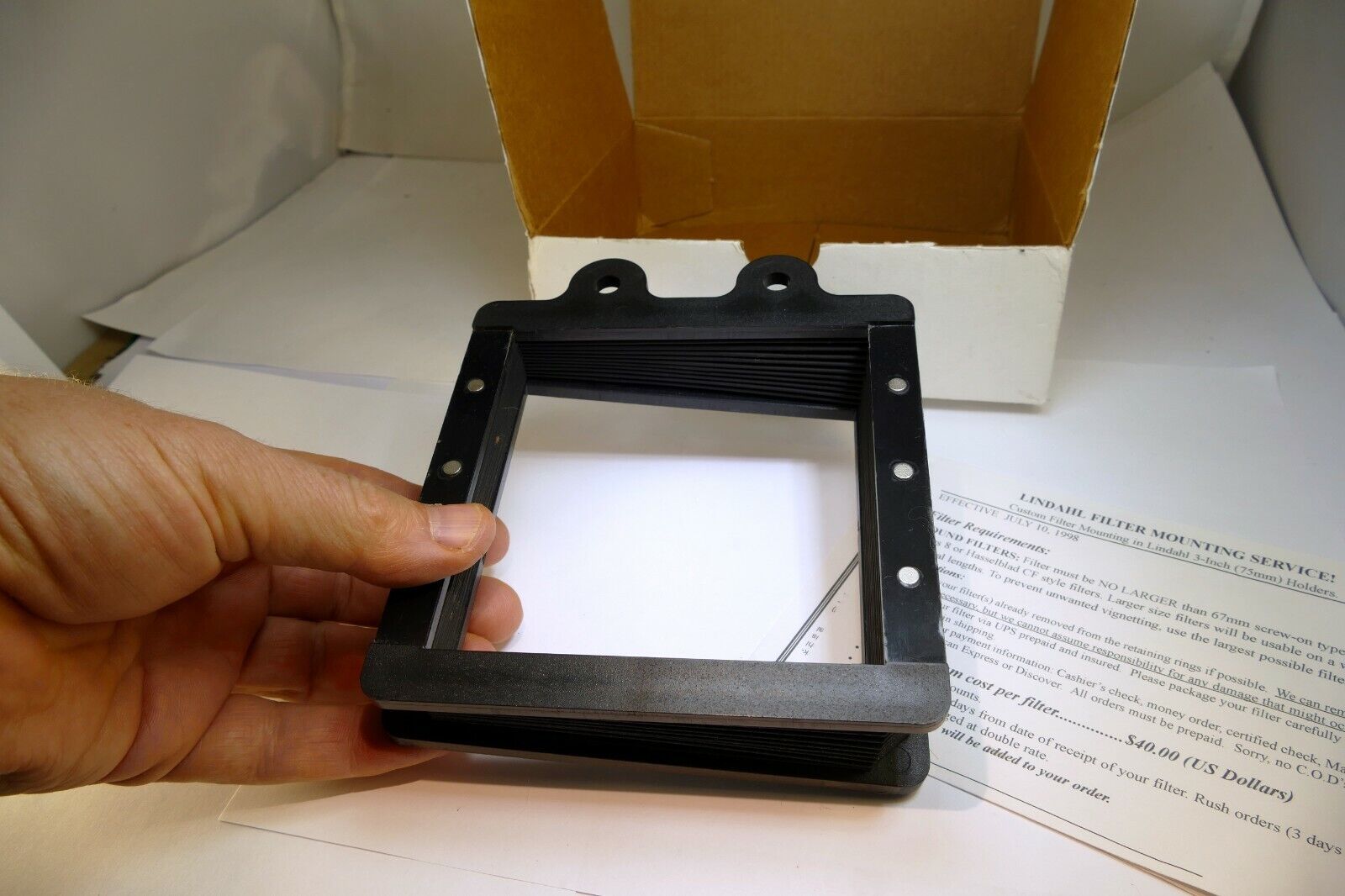 LINDALH Auxialiary Bellows lens Hood 43.1500 Bell-O-Shade