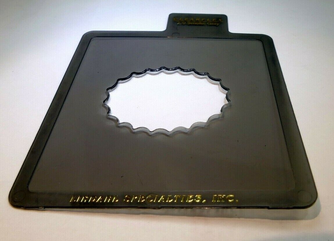 Large Horizontal Oval Lindahl Smoke Gray Vignette 4.5X4.5" Clearflex 