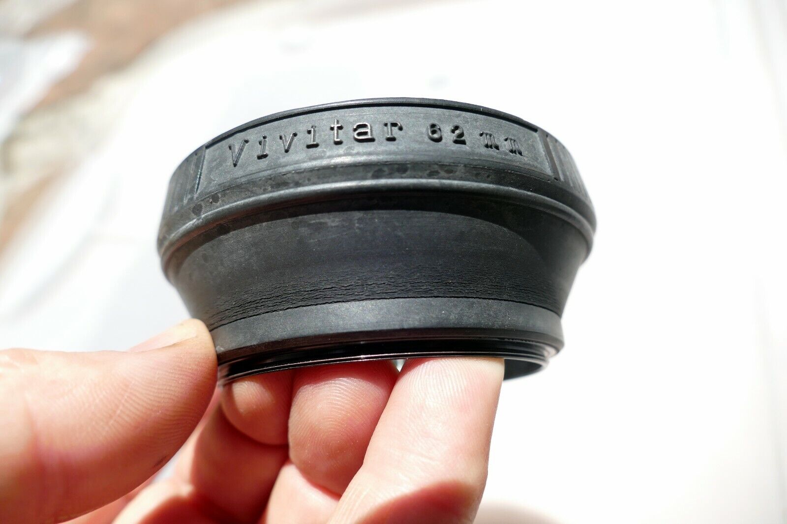 Vivitar 62mm Lens Rubber Hood shade double threaded for  telephoto zoom