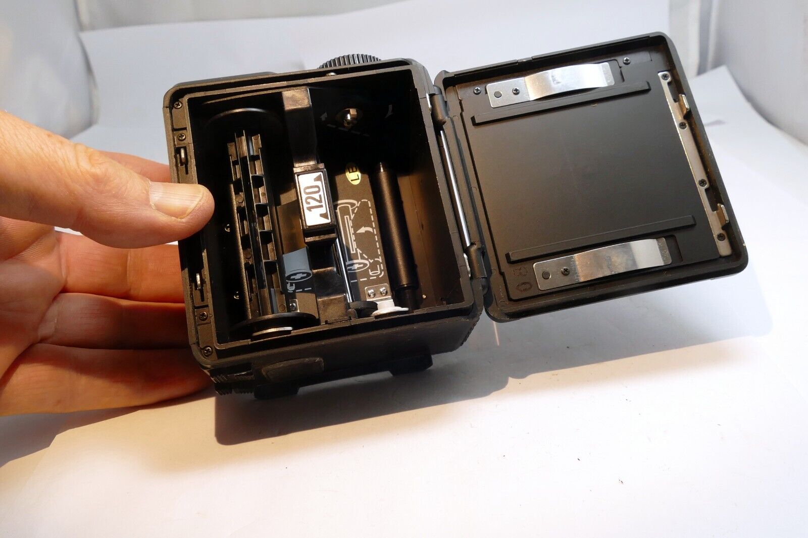 Mamiya 645 Pro / Super / TL Camera Late 120 Film Back Blue Tab AS IS