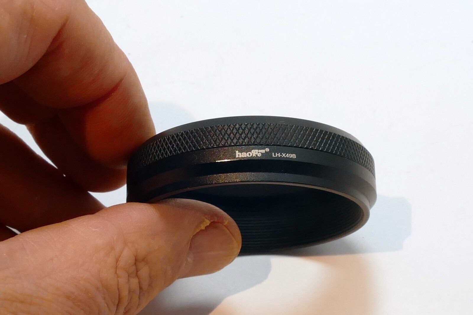Haoge LH-X49B Black Metal Lens Hood Ring for Fujifilm X100F X100S X100T