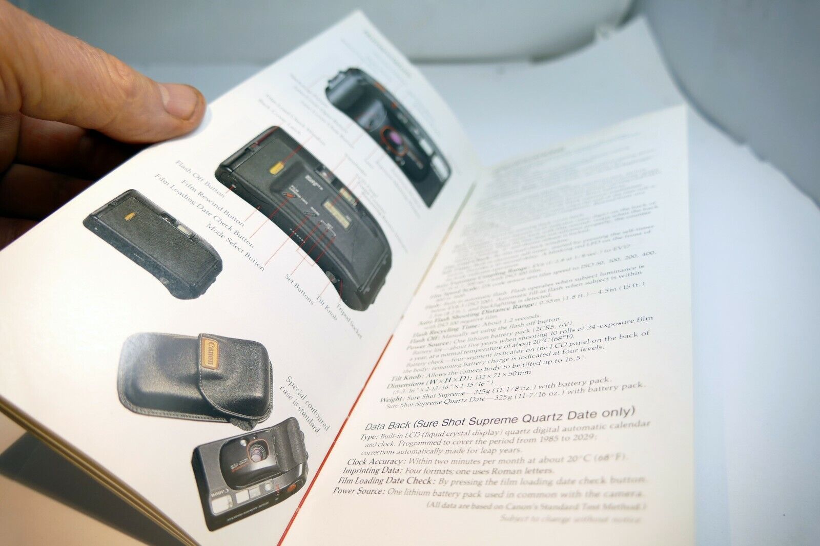 Canon Sure Shot Supreme camera Sales Brochure Guide English 1986