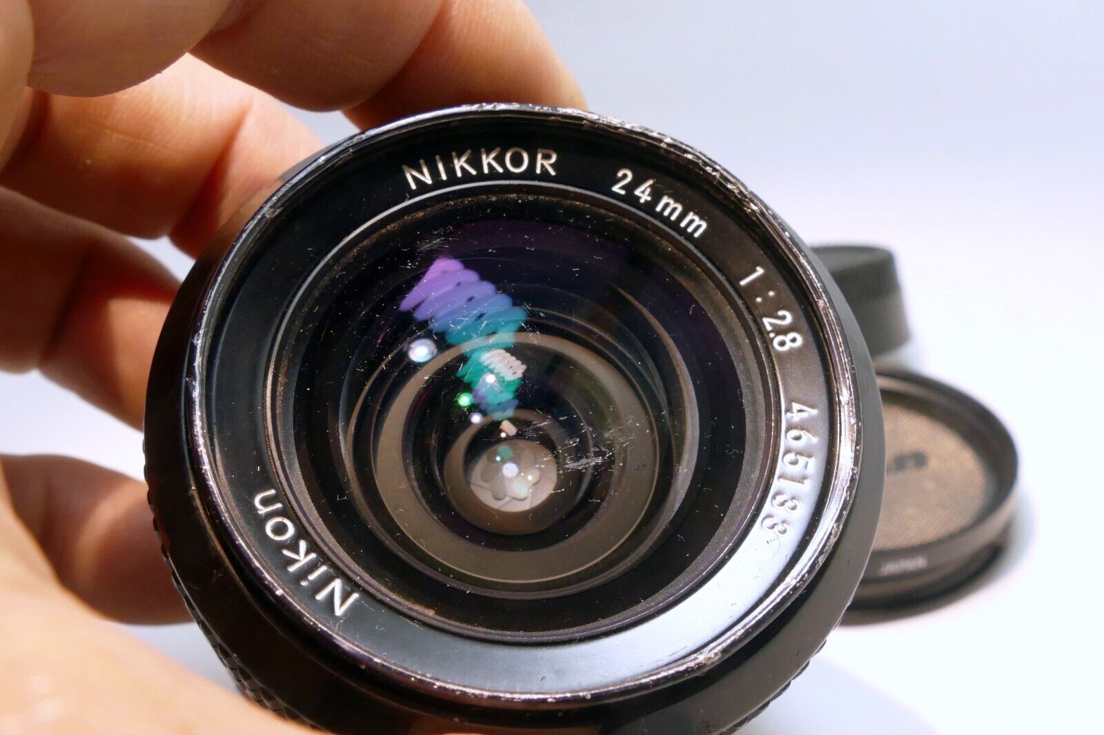 Nikon 24mm f2.8 Ai Lens prime Wide angle with fungus webbing inside - AS IS read