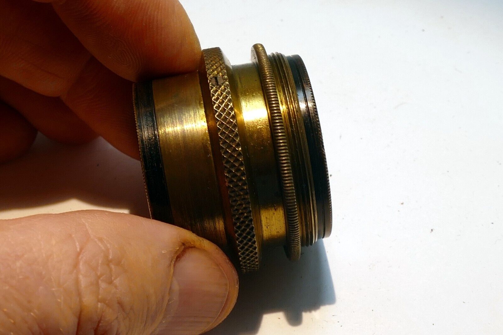 Doppel Anastigmat Oretar 13.5cm f6.8 Lens GruneBach Bonn brass 135mm