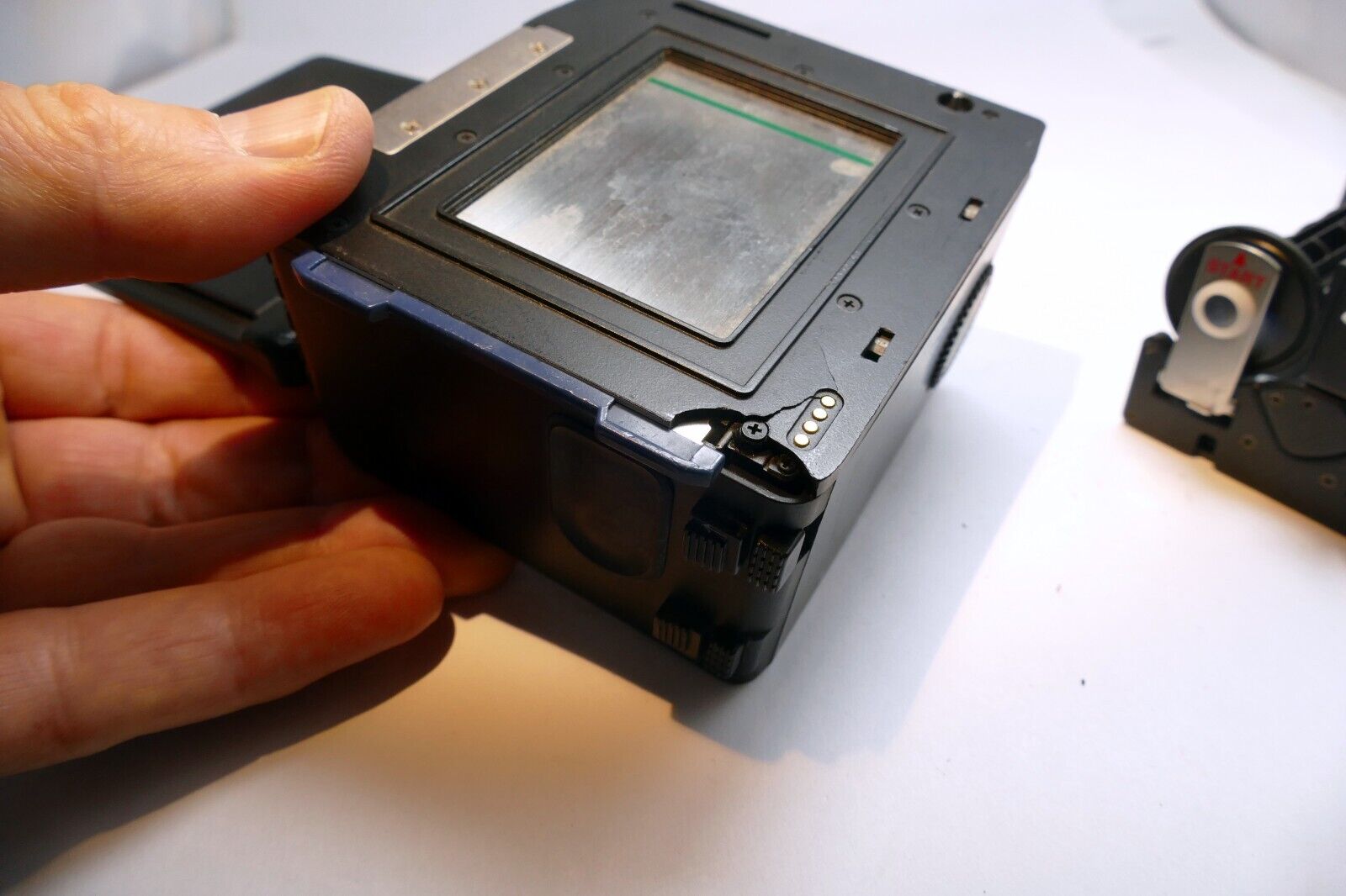 Mamiya 645 Pro / Super / TL Camera Late 120 Film Back Blue Tab AS IS