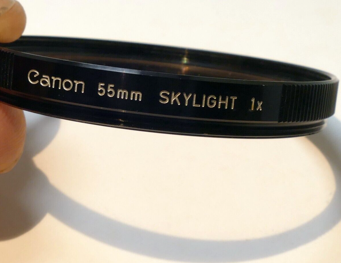 Canon 55mm Filter 1-A Skylight 1x w/ ribbed rim for 50mm f1.8 S.C. - Genuine OEM