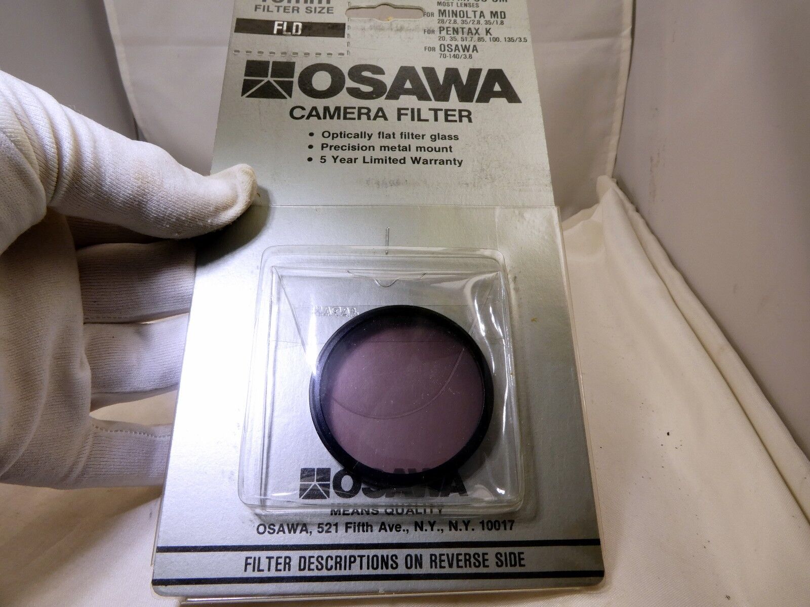 Osawa FL-D 49mm Lens Filter Fluorescent to Daylight  FLD