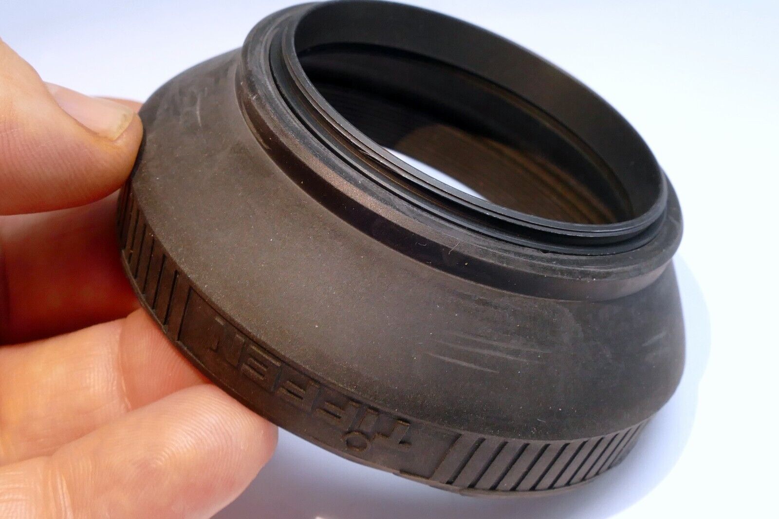 Tiffen 55mm Rubber Lens Hood Shade double threaded collapsible