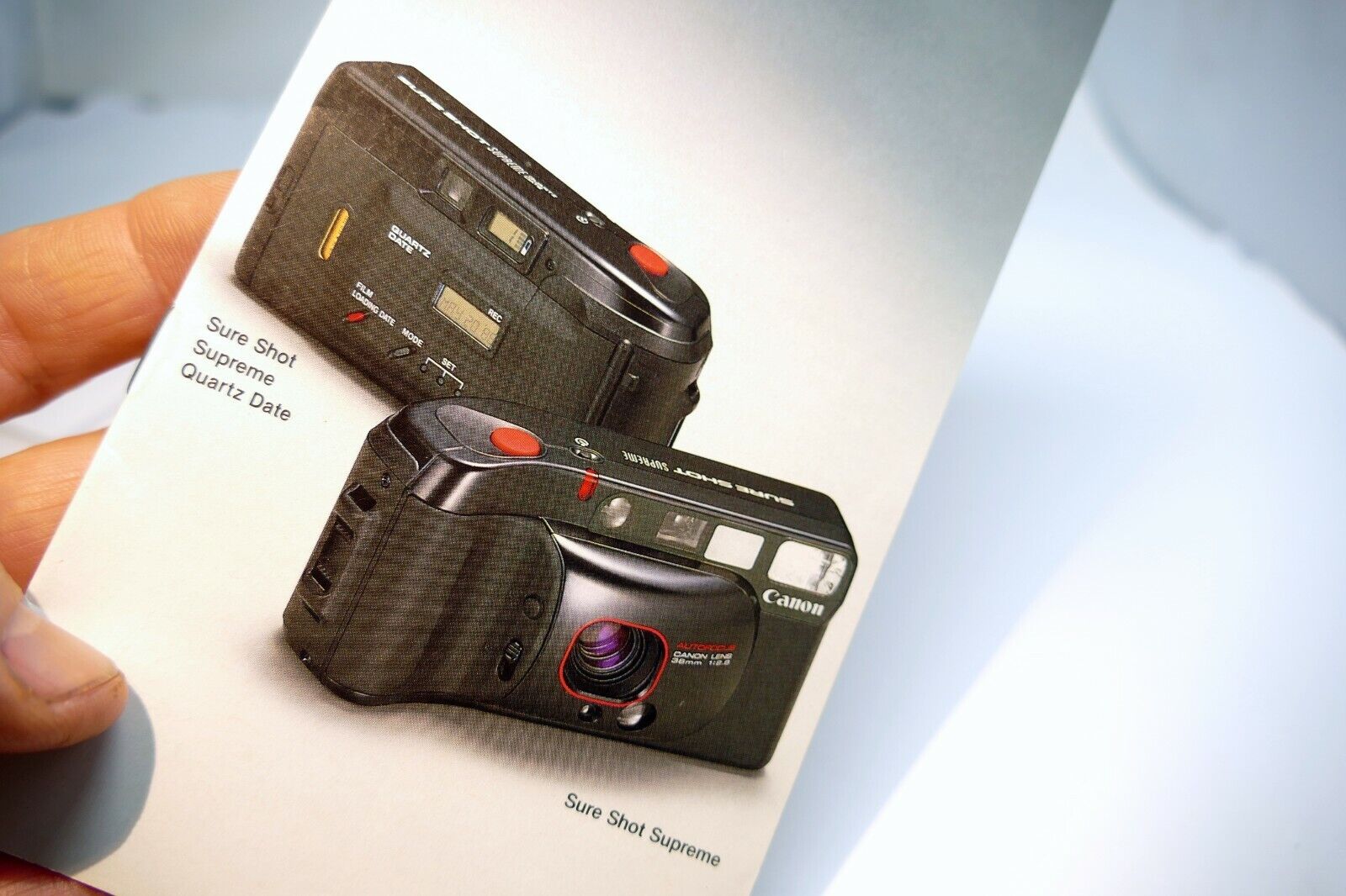 Canon Sure Shot Supreme camera Sales Brochure Guide English 1986