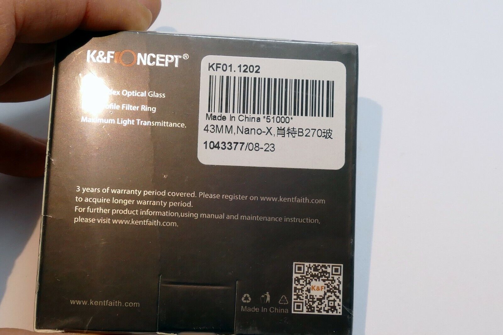 43mm K&F Nano-X PRO MRC UV Lens Filter Slim Design for Wide angle