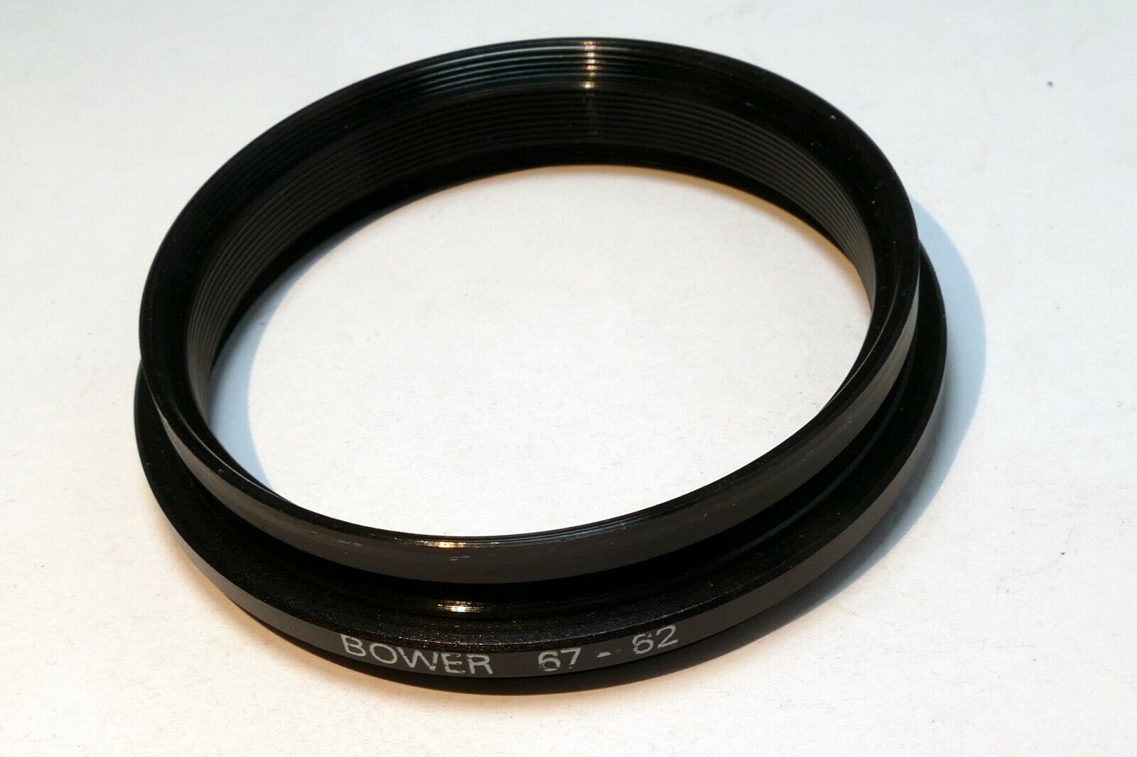 67mm to 62mm OD lens filter holder adapter ring step-up double lip on front