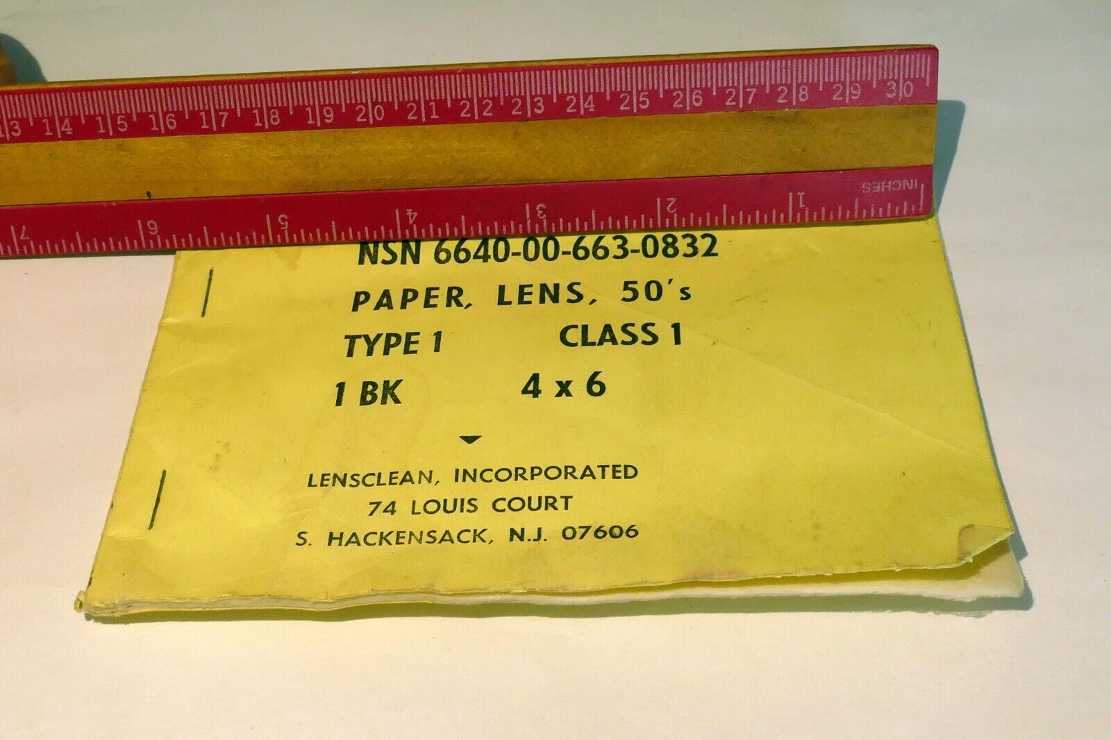 1950' Camera Lens Cleaning Tissue Paper vintage  Lensclean NJ