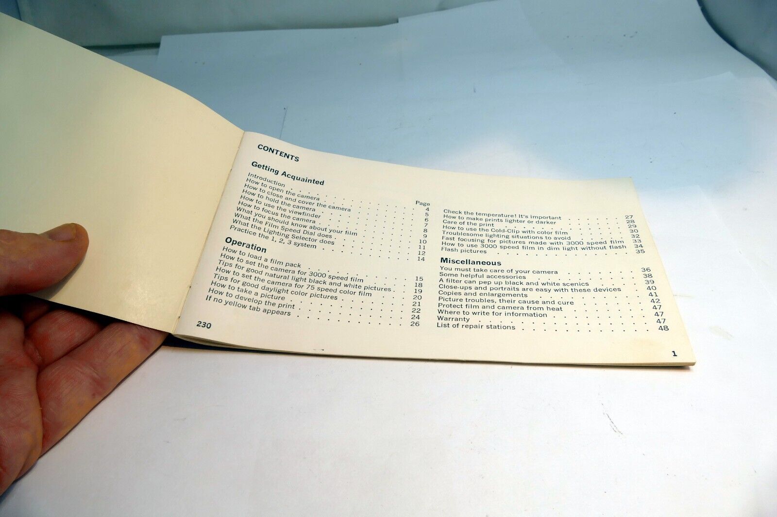 Polaroid 230 Automatic Land  Camera  instructions Guide Manual English