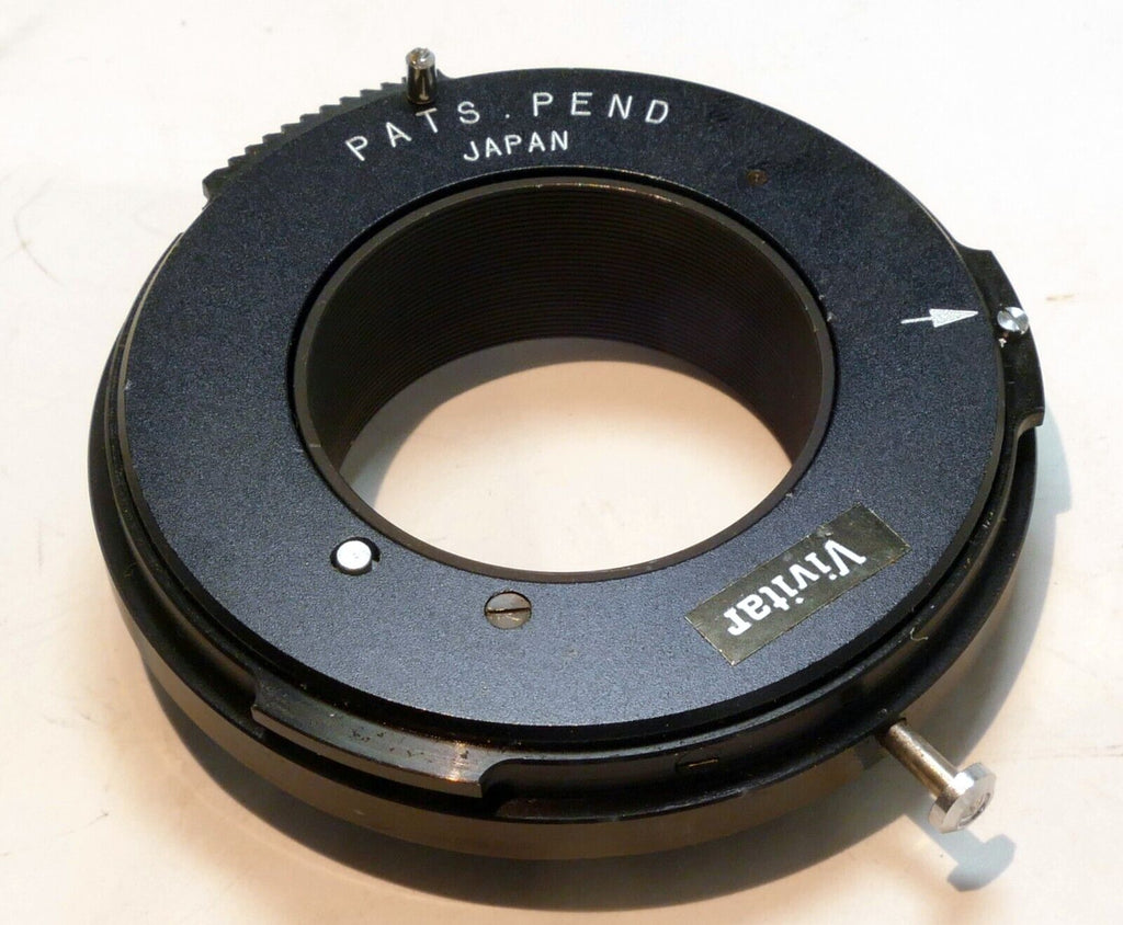 Vivitar T4 to M42 Pentax Spotmatic Camera mount adapter Ring
