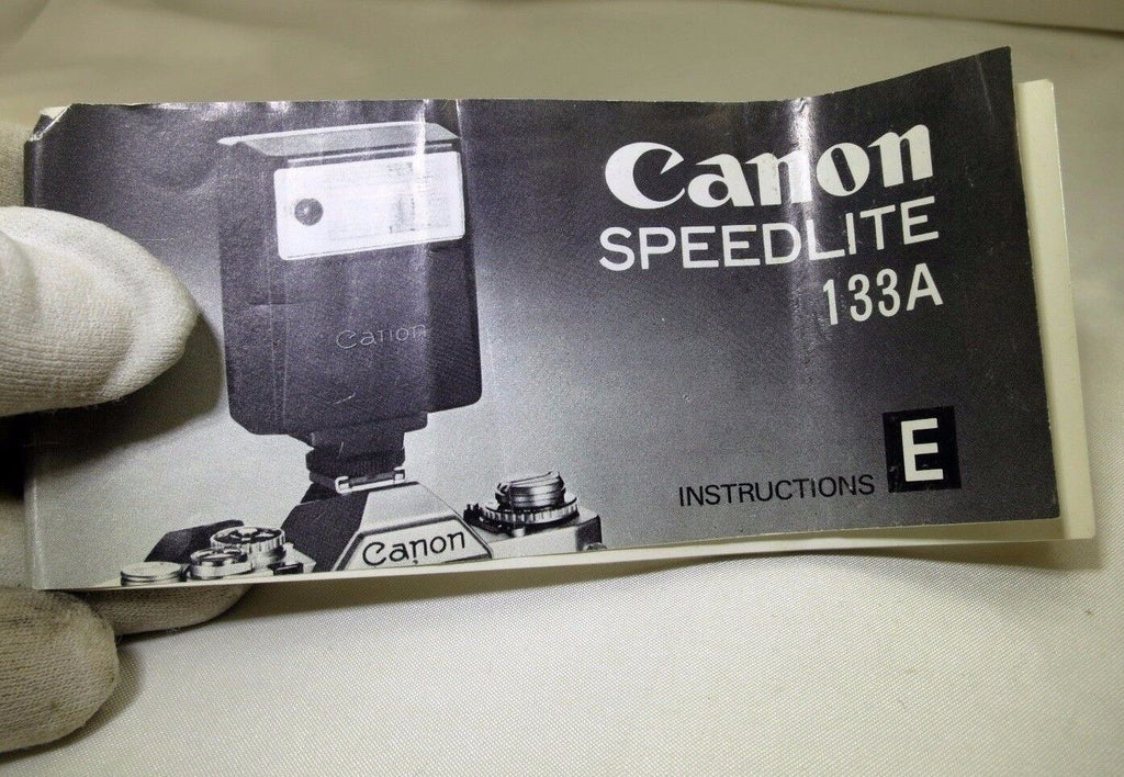 Canon Speedlight 133A flash Instructions manual Guide
