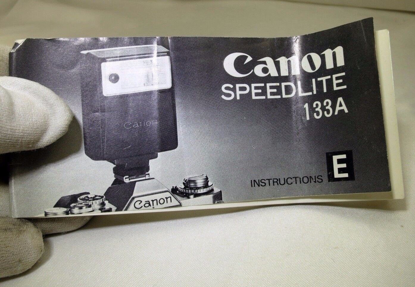 Canon Speedlight 133A flash Instructions manual Guide
