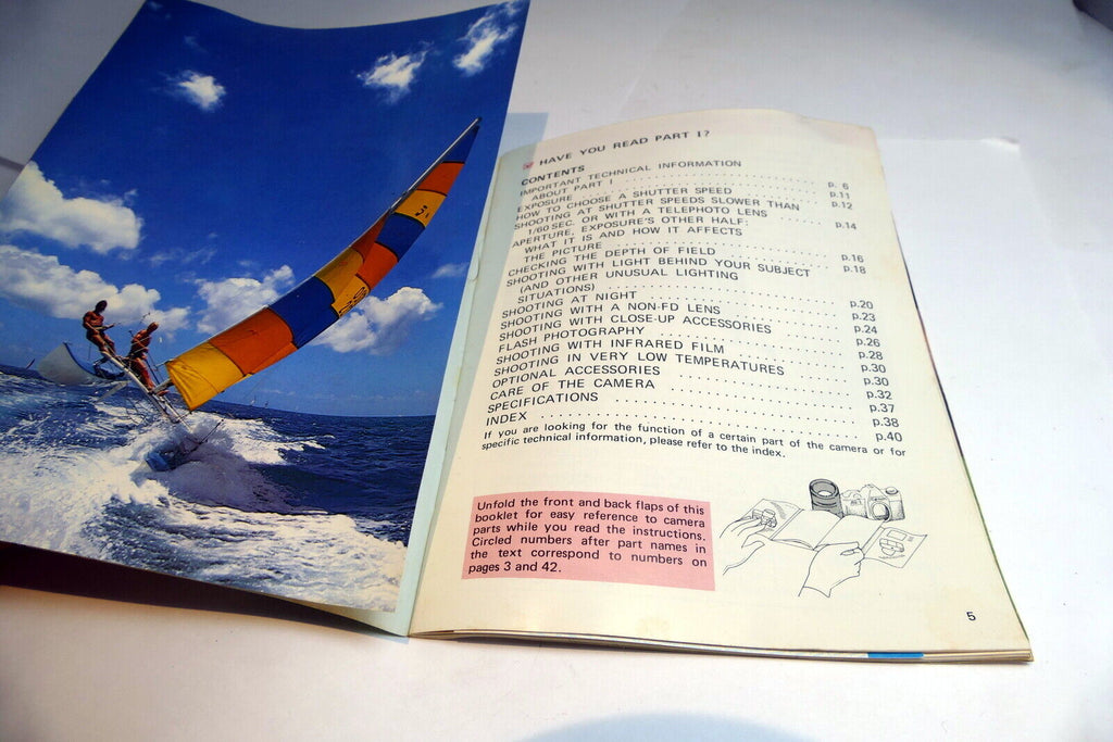 Canon AE-1 camera Instructions Owner's manual ( Part 2 II) Guide English E