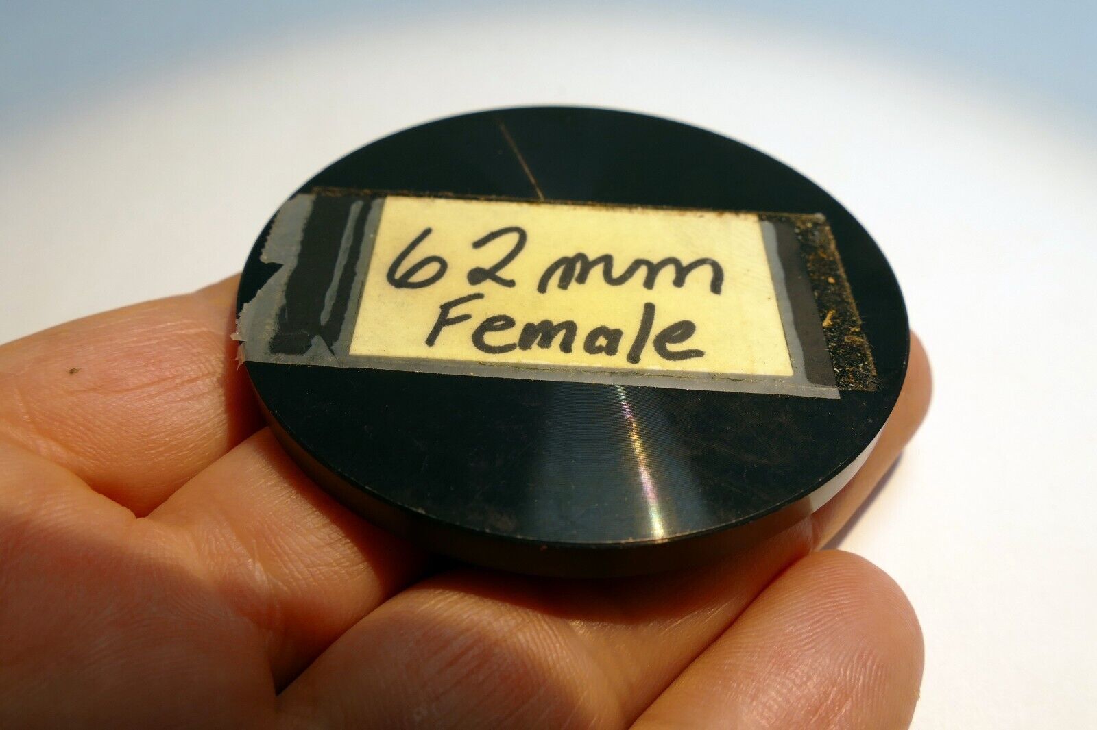 Metal 62mm Cap threaded for filter stacking w/ female threads