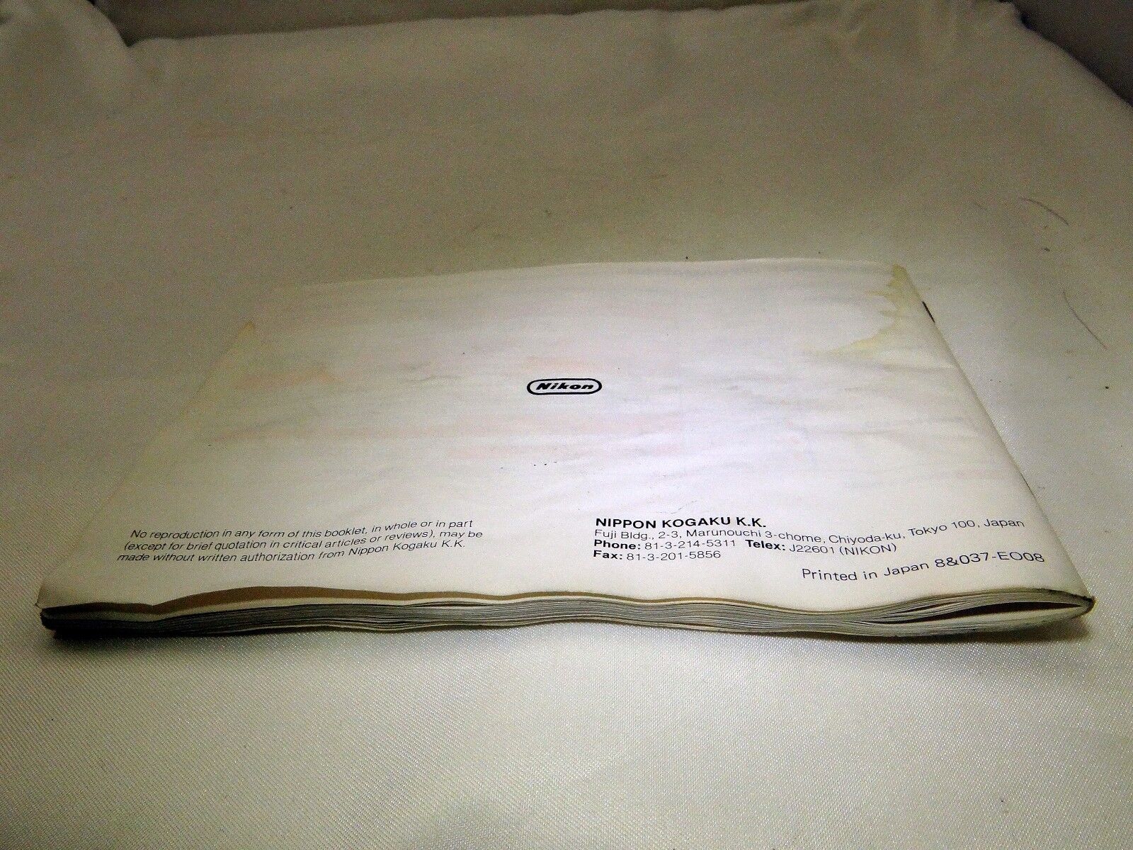 Nikon N4004 AF Camera Instruction Manual Owner's Guide (EN) (poor condition)