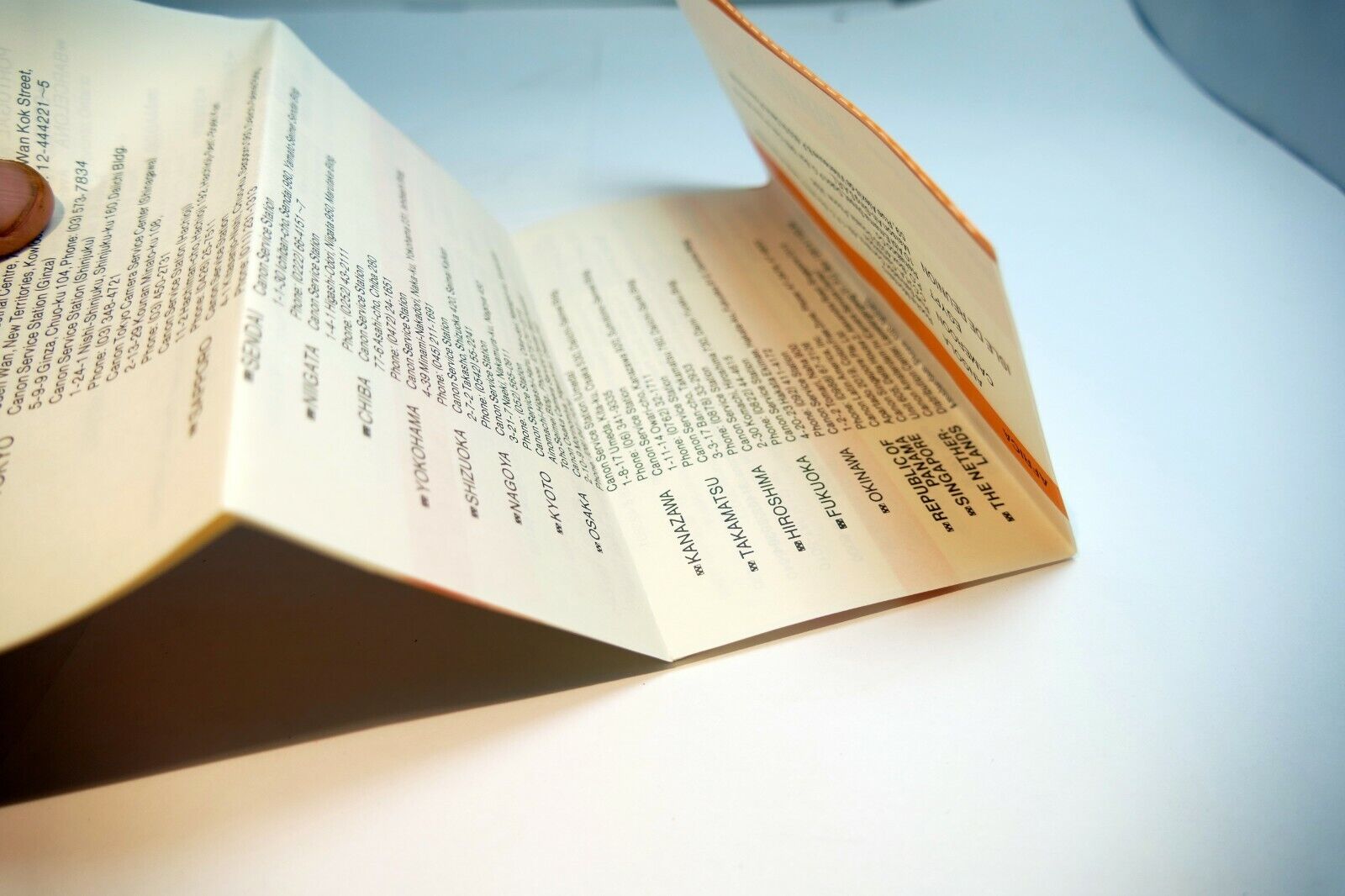 Canon camera International Service Network List (pack of two)