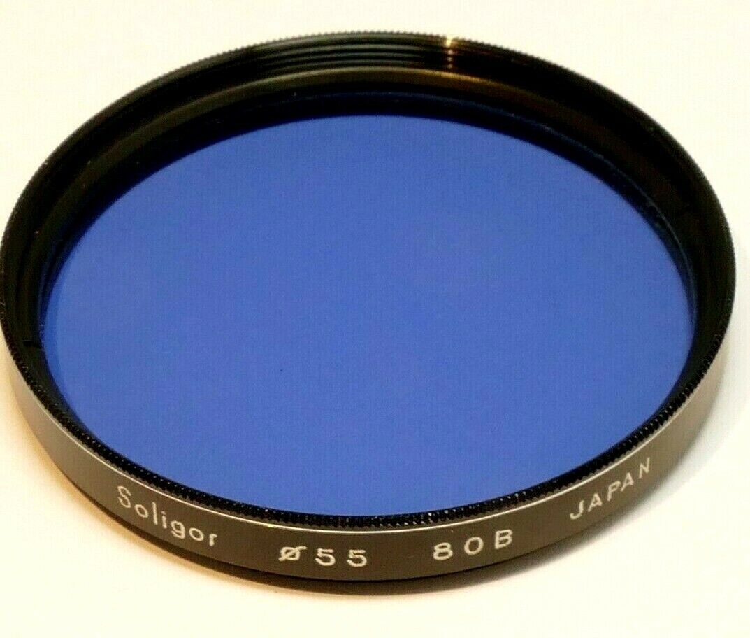 Soligor 55mm Filter 80B Color Conversion blue cooling made in Japan