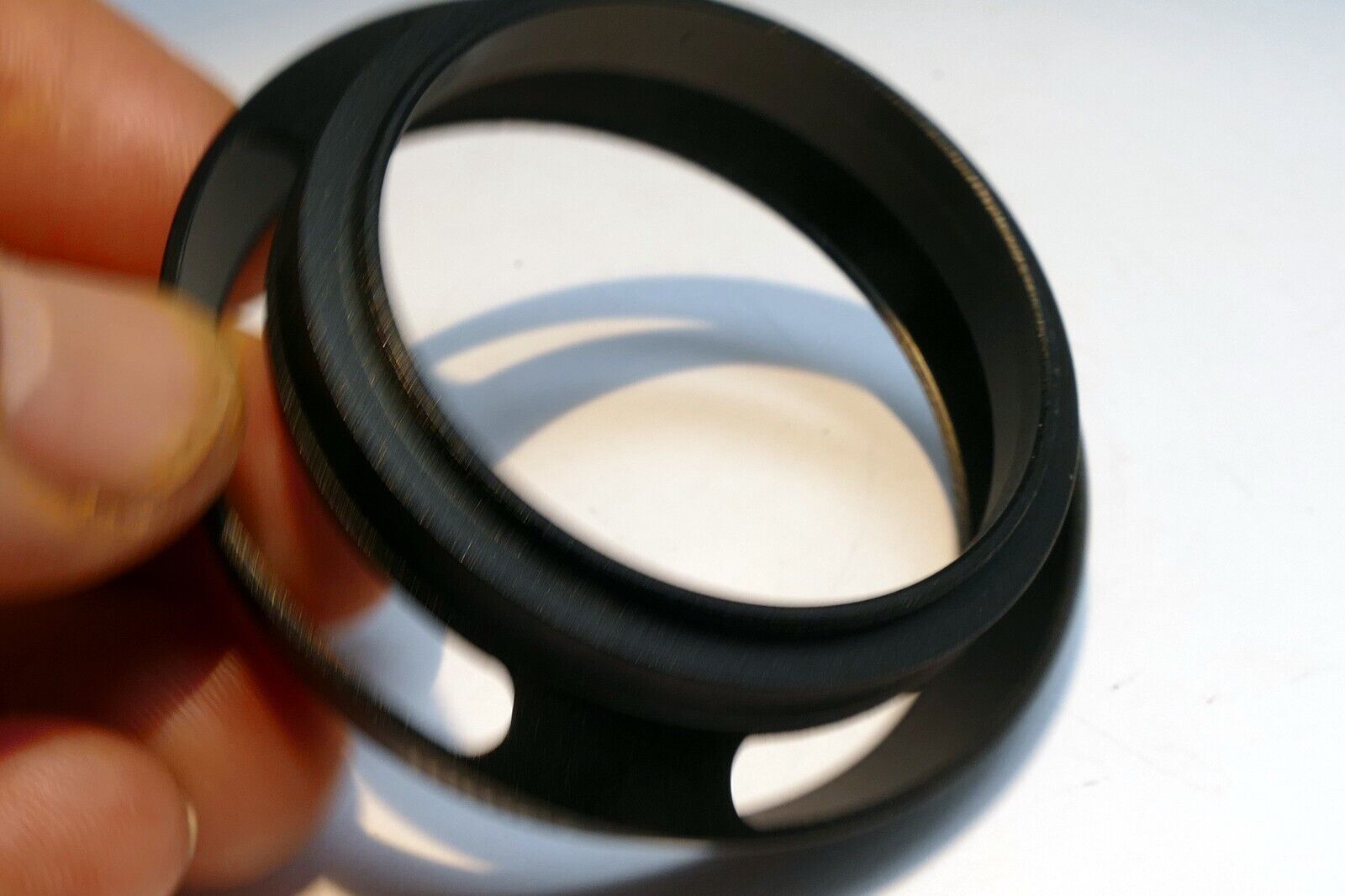 Metal Lens Hood 43mm Screw in Shadedouble  threaded vented