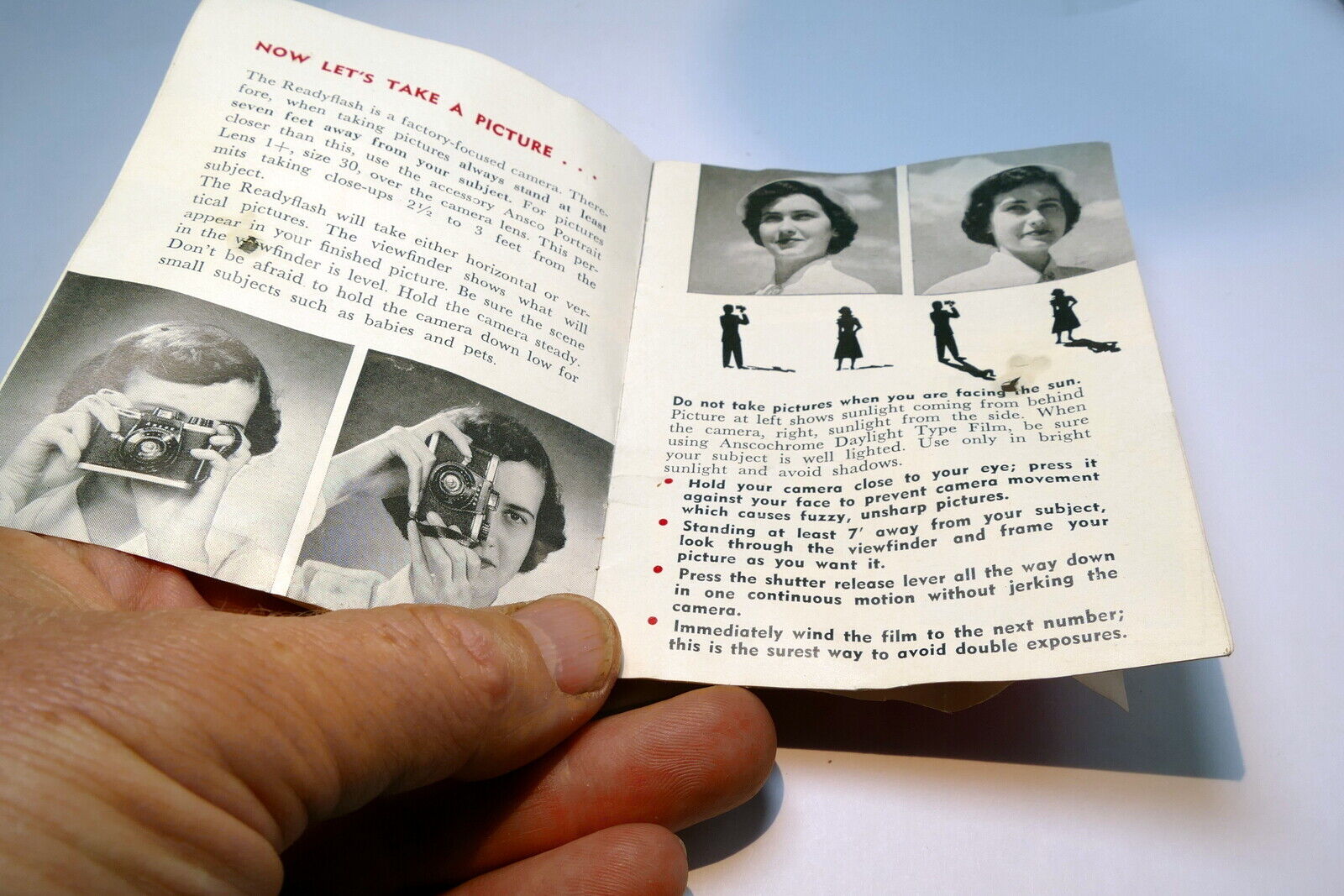 Ansco Ready Flash 620 camera Manual Instruction Guide EN