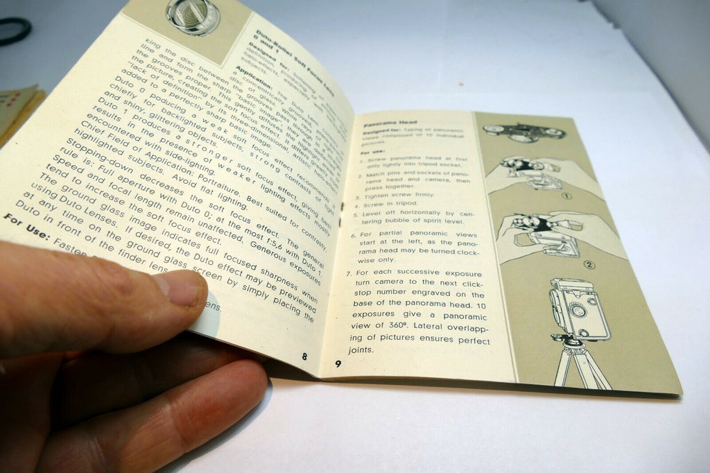 Rolleiflex Rolleicord TLR camera Practical accessories Guide Brochure English