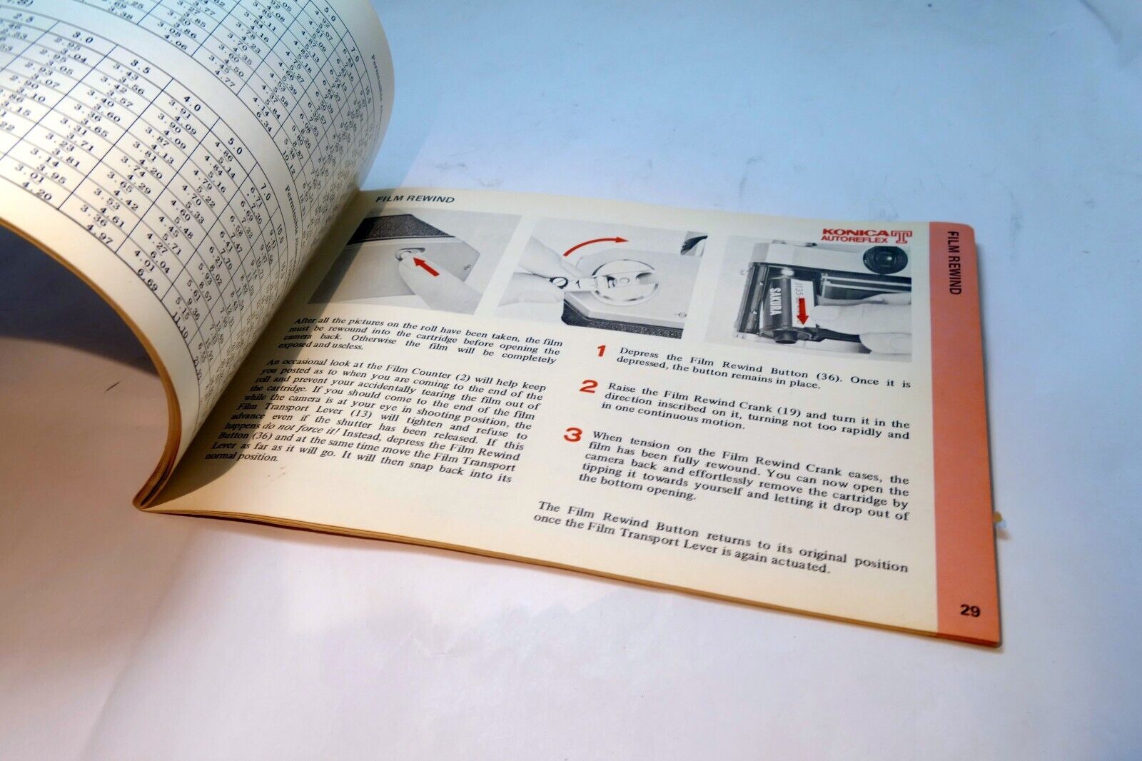 Konica Autoreflex T Camera Guide Booklet/Manual  English EN