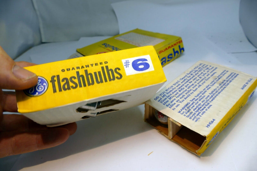 General Electric No. 6#6  Flash Bulbs clear set of 7