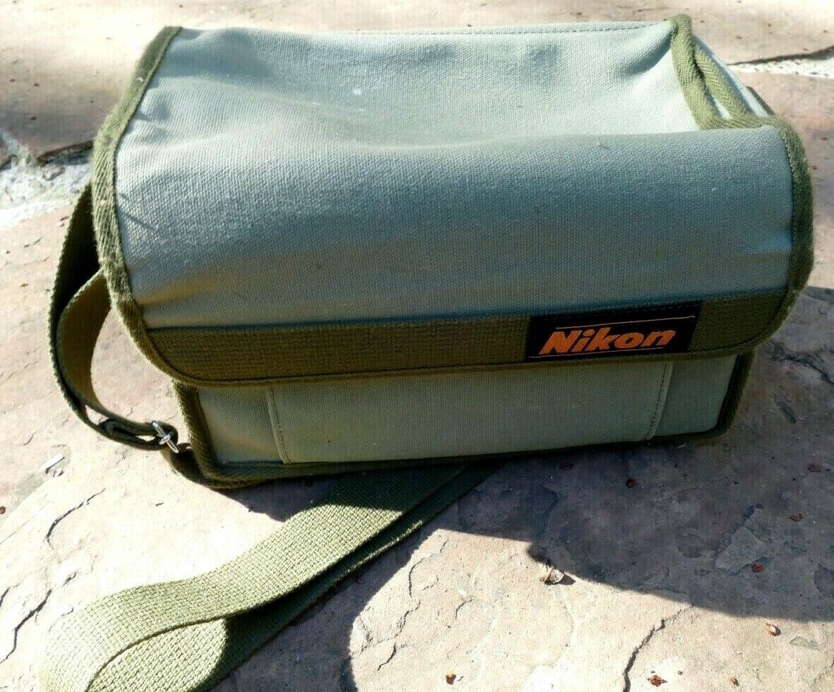 Nikon ME FG camera Case vintage Genuine OEM canvas green khaki