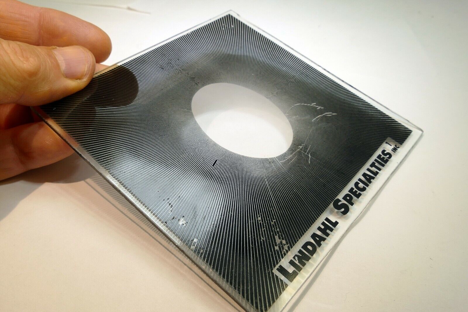 Lindahl 4.5X4.5" Center Spot Oval Neutral Density Vignette Glass Filter 