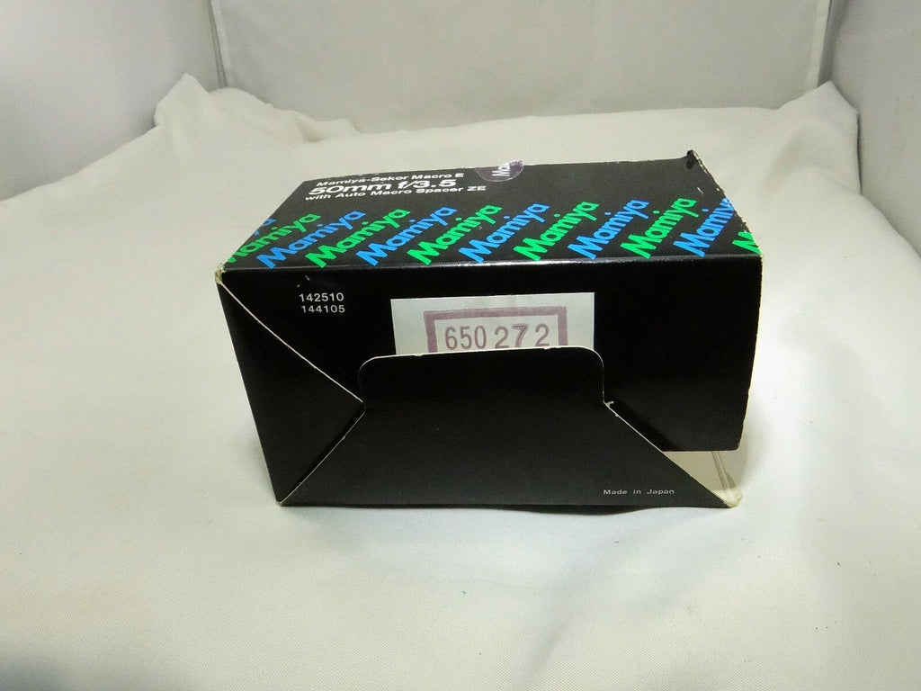 Empty box for Mamiya Sekor Macro E 50mm f3.5 Lens ZE with foam (damaged)