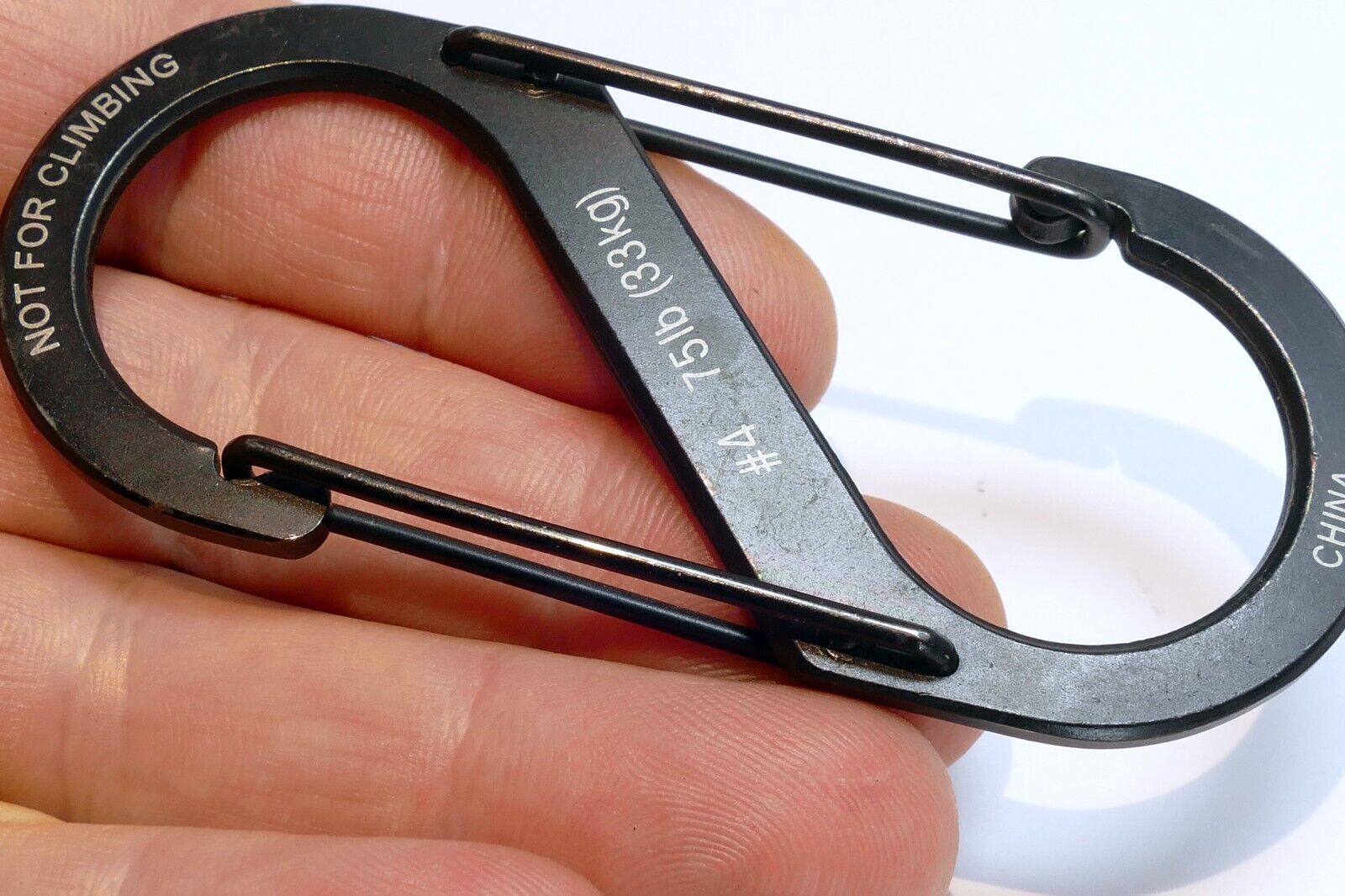 Nite Ize S-Biner Stainless Steel Black Dual-Gated Carabiner for camera strap