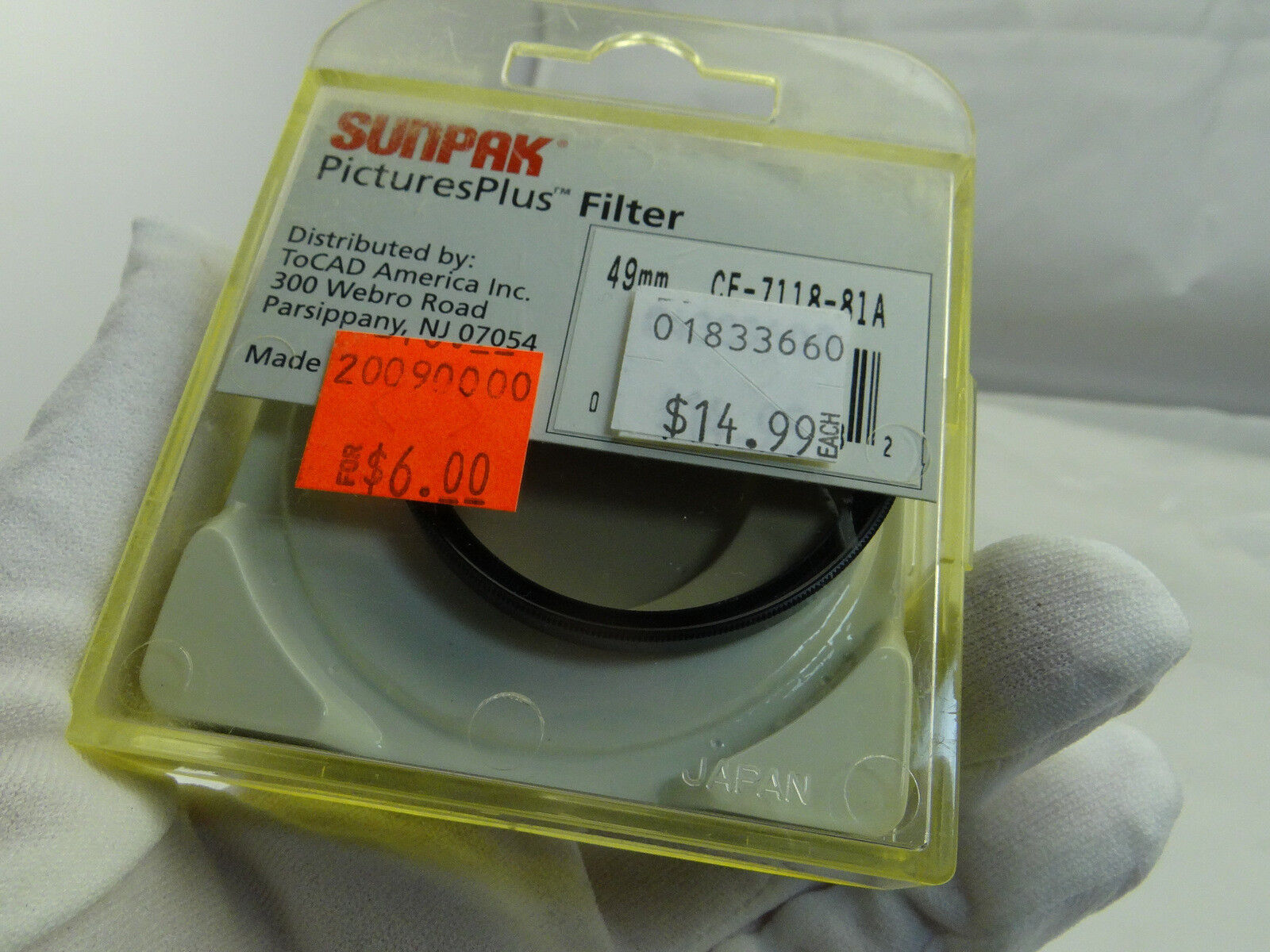 Sunpak 49mm 81A Warming Color Conversion Camera Lens Filter