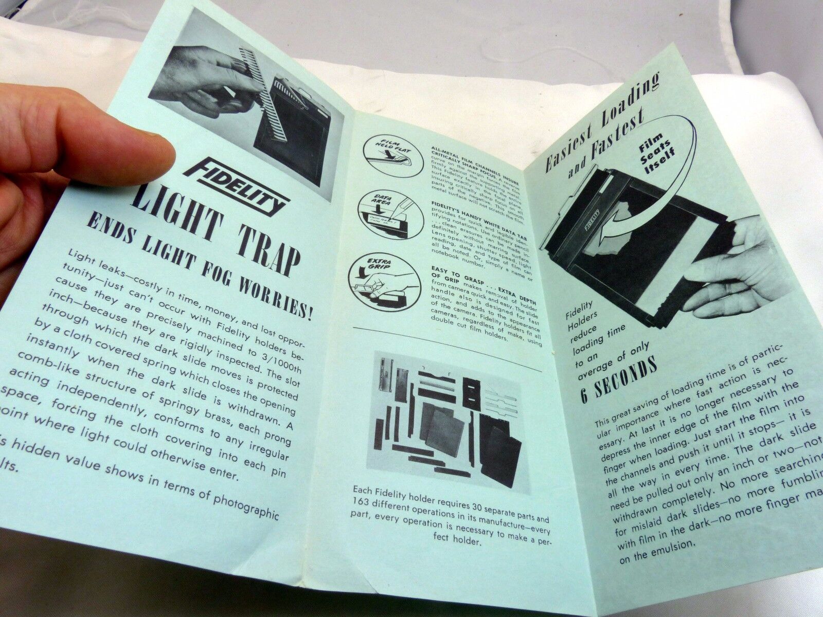 Fidelity Cut Film Holders Brochure (EN) English 5X7 4X5 blue