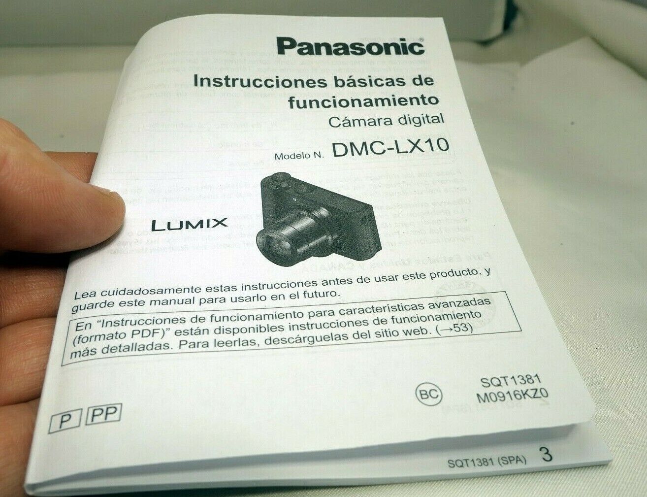 Panasonic Instrucciones Basicas funcionamiento Digital Camera DMC-LX10 Espanol