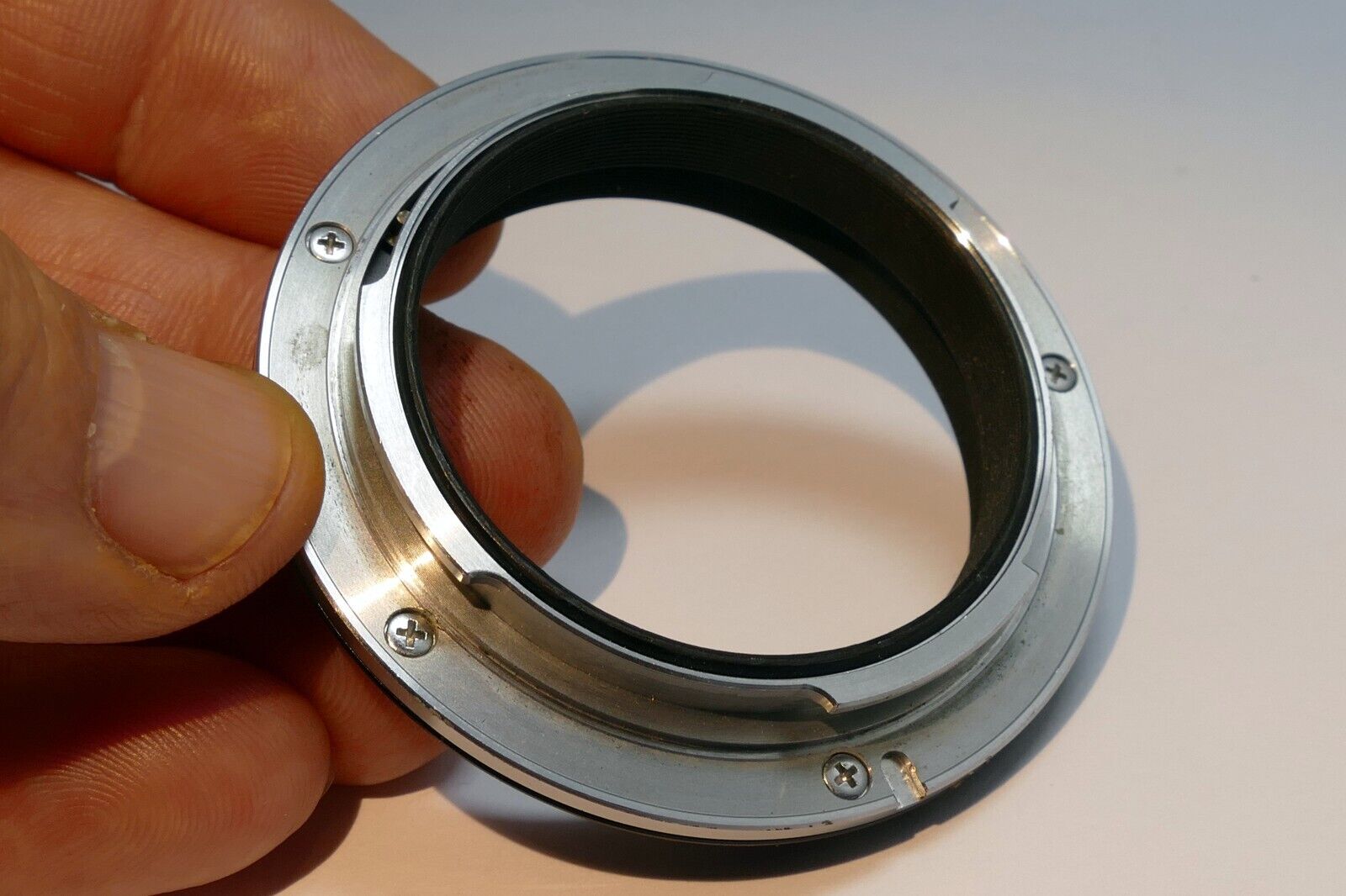 Pentax PK KR K M Bayonet mount Reverse adapter Ring to 49mm (not threaded) clamp
