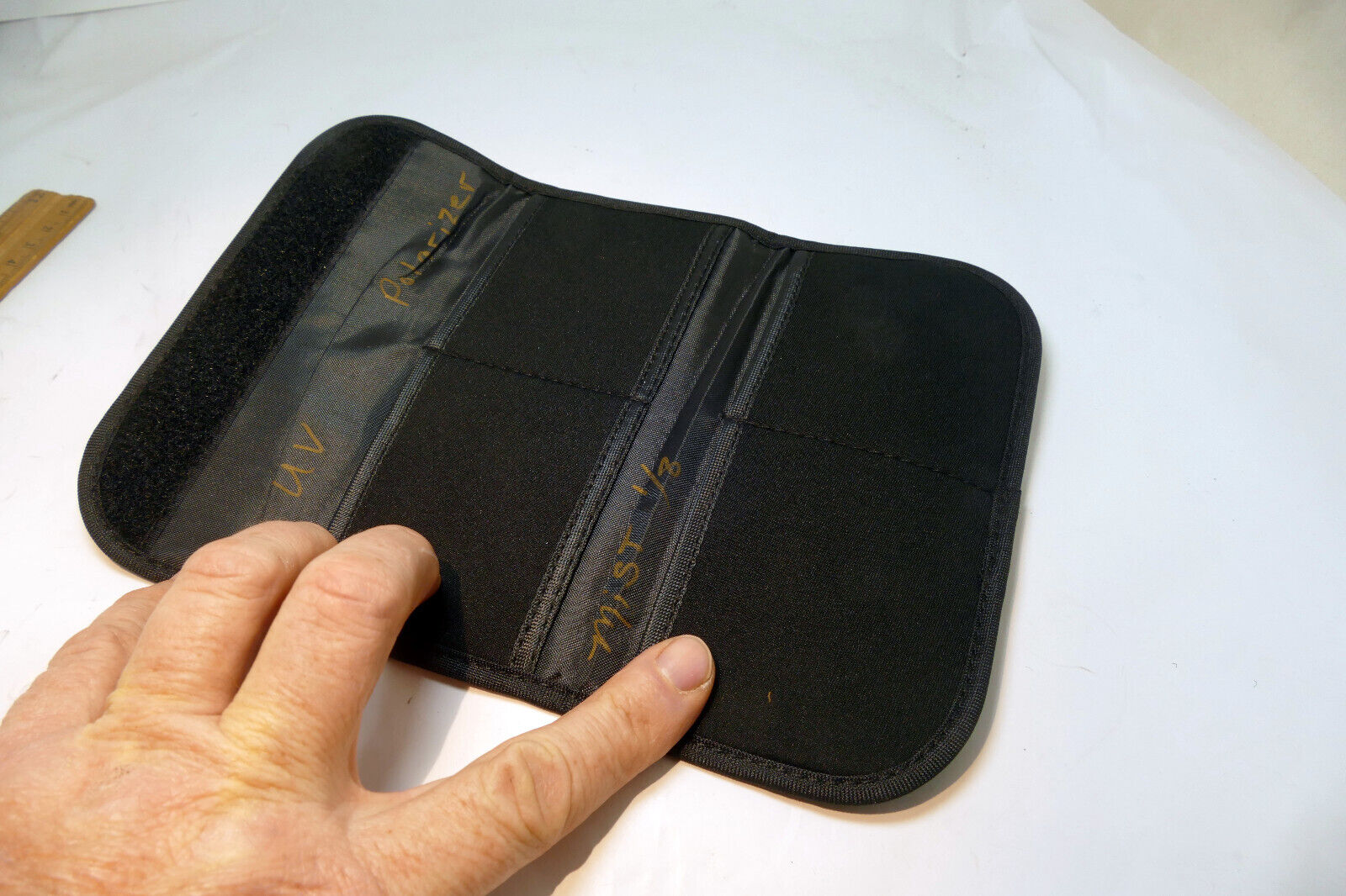 JJC  Soft Filter Pouch Wallet Case for 49mm 52mm 55mm holds 4 filter gray
