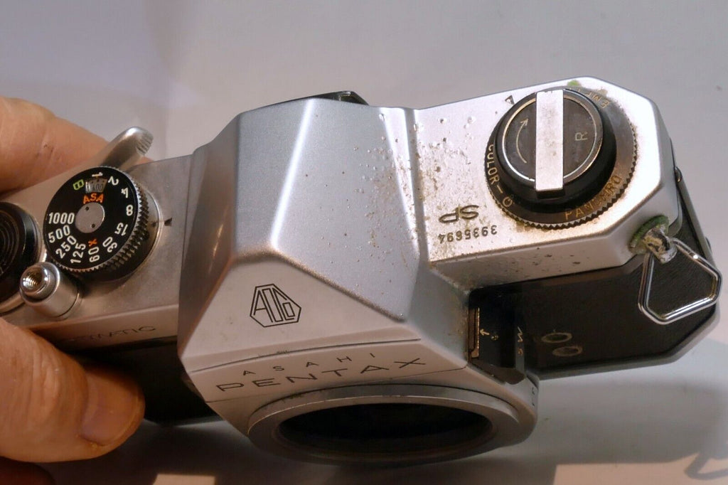 Pentax Spotmatic SP ASAHI Silver 35mm SLR Vintage Film Camera
