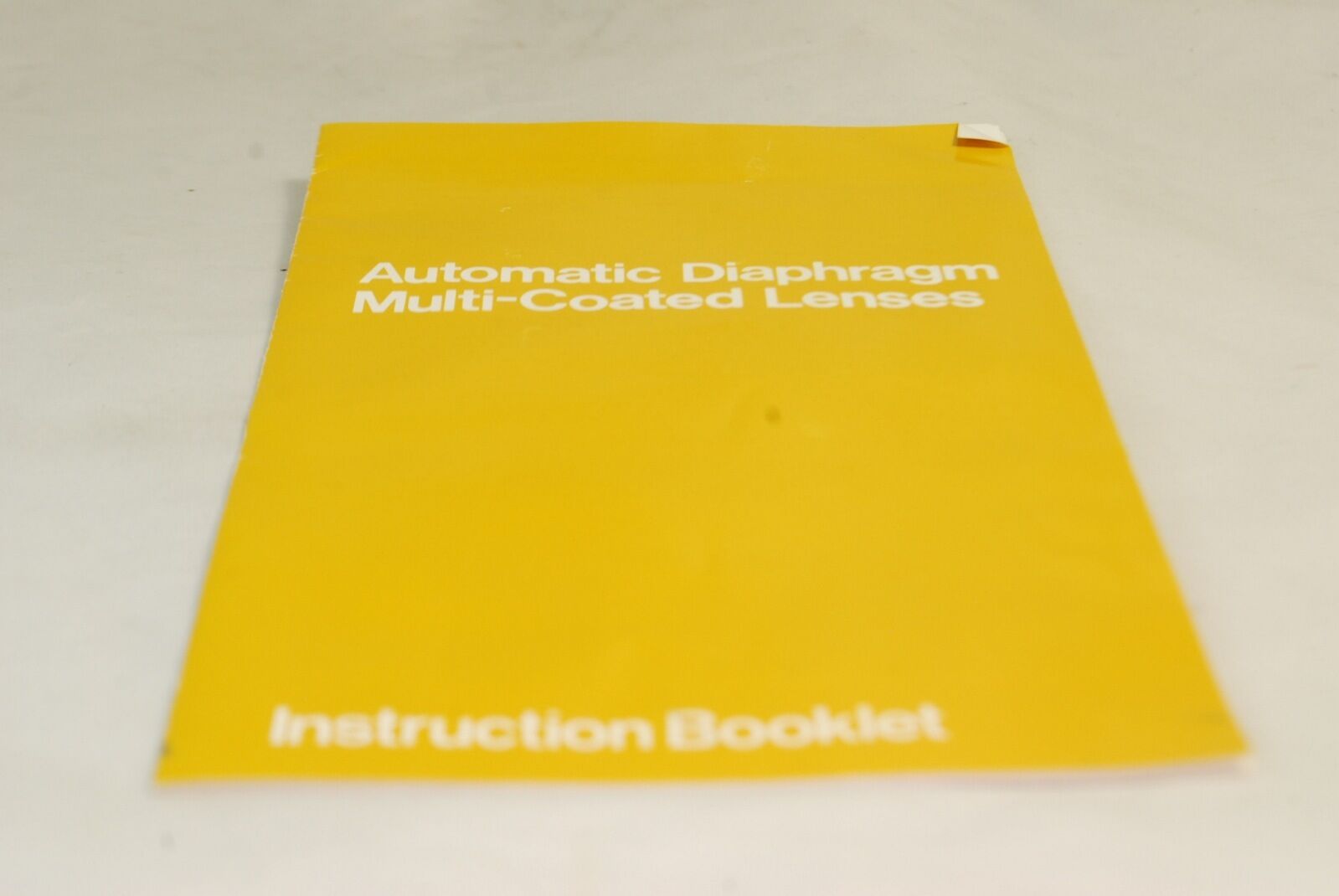 Automatic Diaphragm Multi-coated Lens Instructional Booklet vintage En 7115051