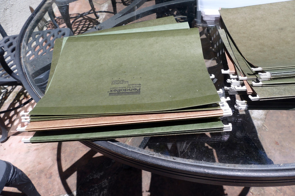 Pentaflex Hanging File Folders Letter Size Lot of 36 & Clear binding envelopes